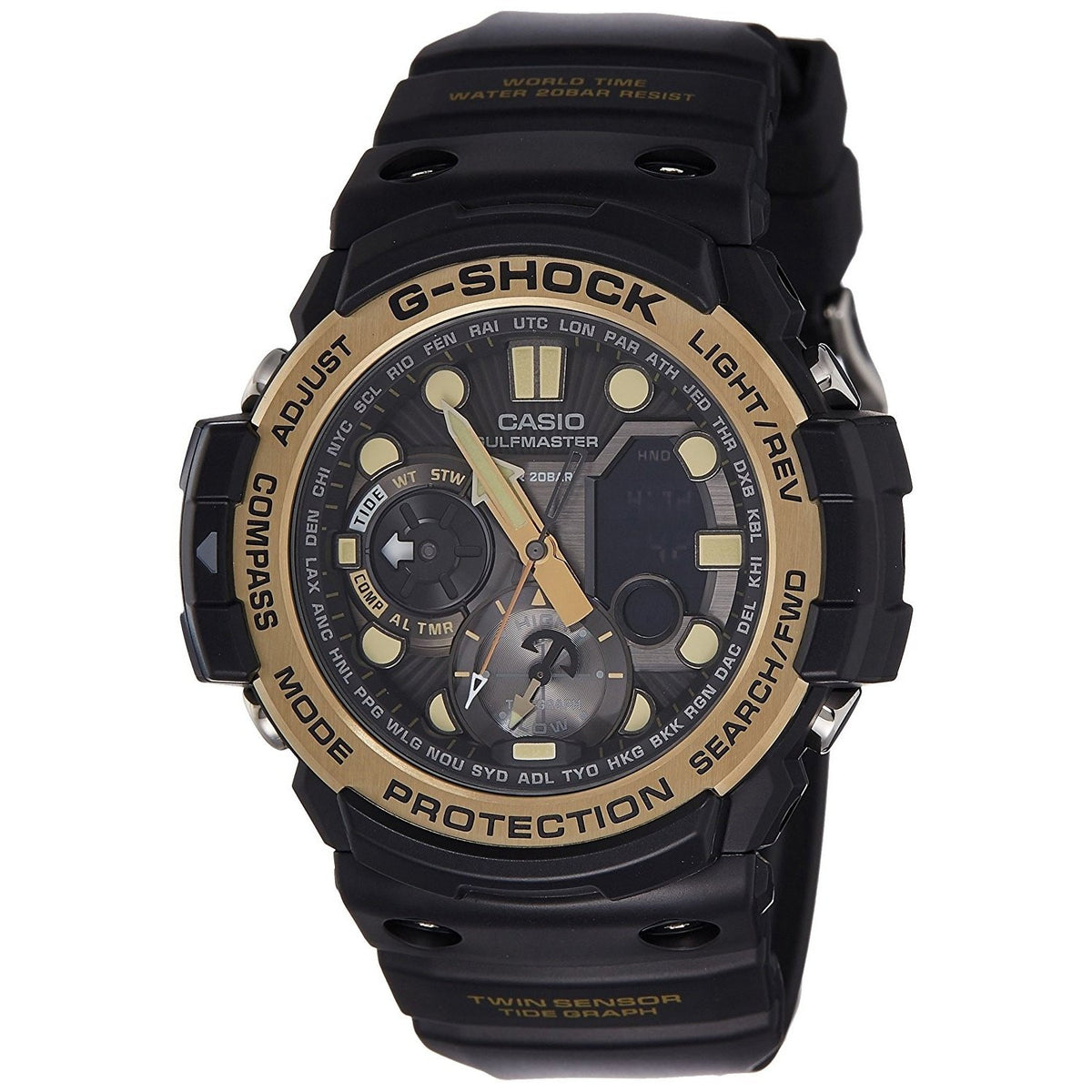 Casio Men&#39;s GN1000GB-1A G-Shock Analog-Digital Black Resin Watch