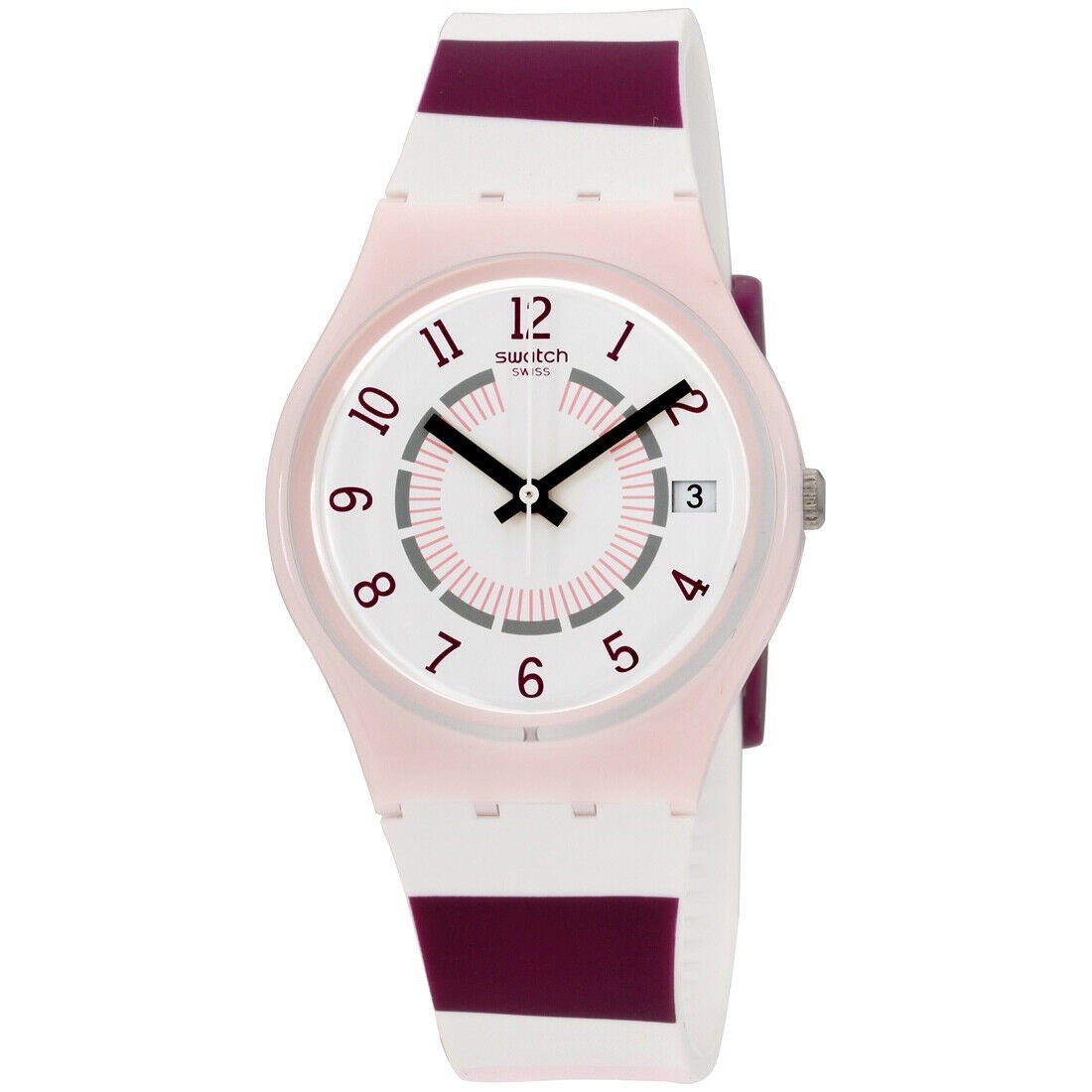 Swatch Women&#39;s GP402 Miss Yacht Two-Tone Silicone Watch