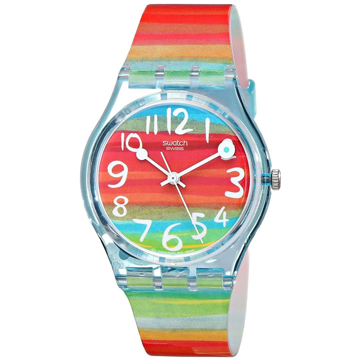 Swatch Unisex GS124 Color The Sky Colorful Plastic Watch