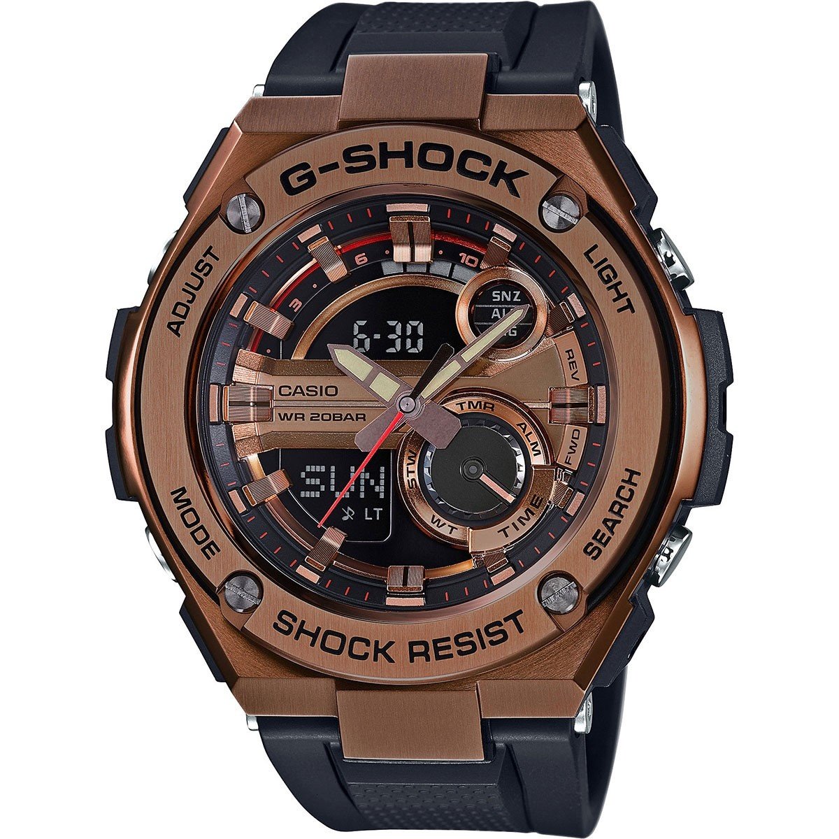 Casio Men&#39;s GST210B-4A G-Shock Analog-Digital Black Resin Watch
