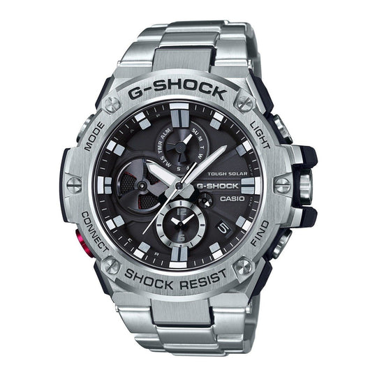 Casio Men's GSTB100D-1A G-Shock Chronograph Stainless Steel Watch