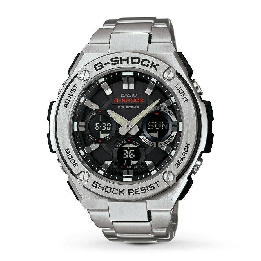 Casio Men's GSTS110D-1A G-Shock Analog-Digital Stainless Steel Watch