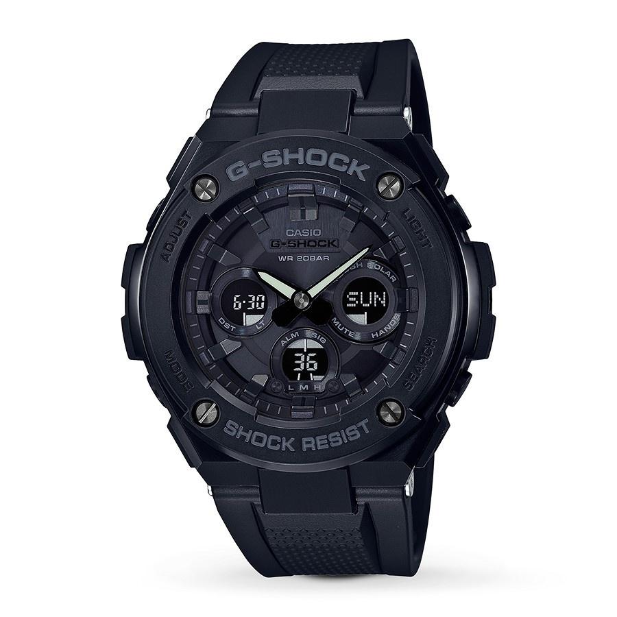 Casio Men's GSTS300G-1A1 G-Shock Chronograph Black Silicone Watch