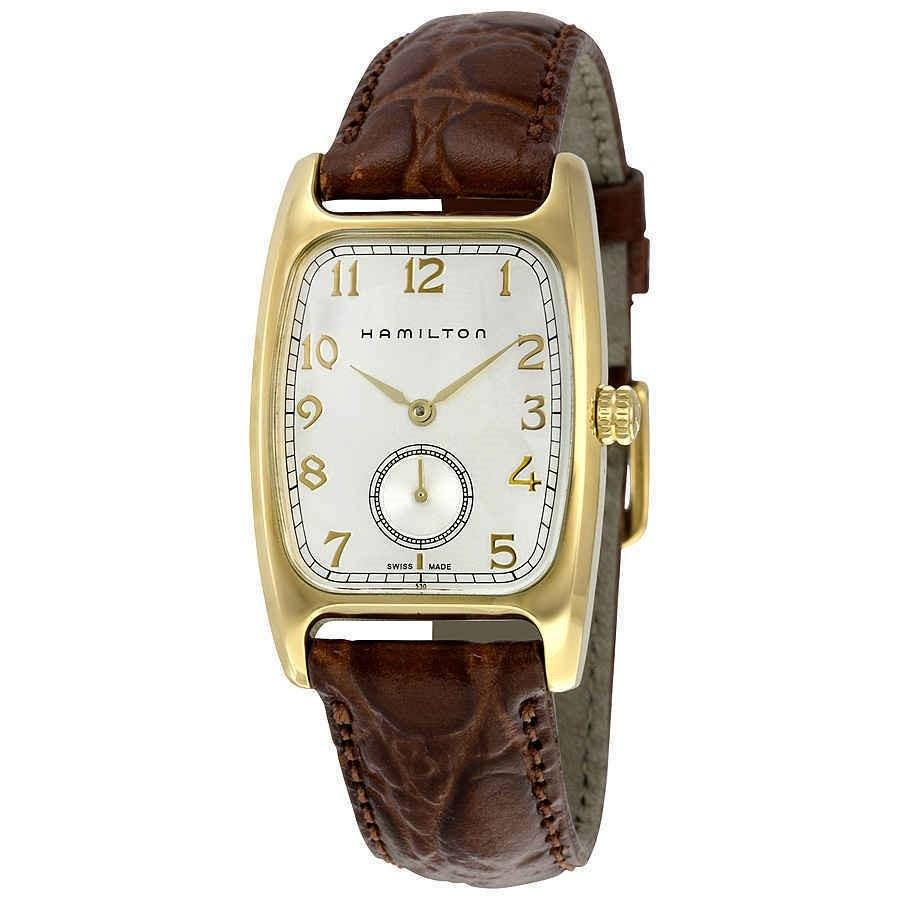 Hamilton Men&#39;s H13431553 American Classic Brown Leather Watch