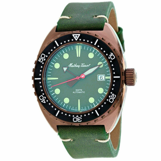 Mathey-Tissot Men's H2018BV Classic Green Leather Watch