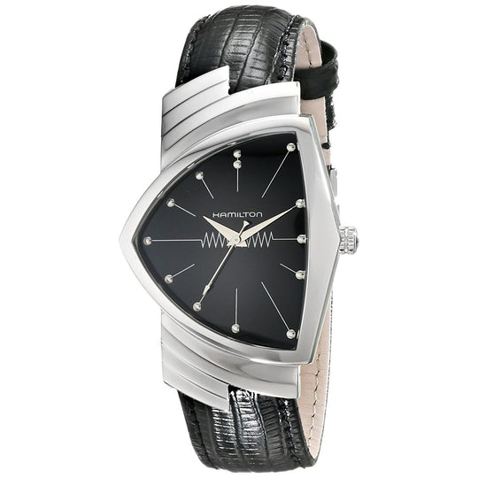 Hamilton Men's H24411732 Ventura Black Leather Watch