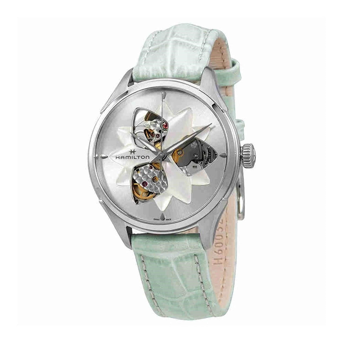 Hamilton Women's H32115891 Jazzmaster Automatic Green Leather Watch