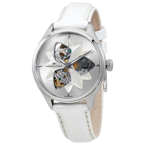 Hamilton Women's H32115991 Jazzmaster Automatic White Leather Watch