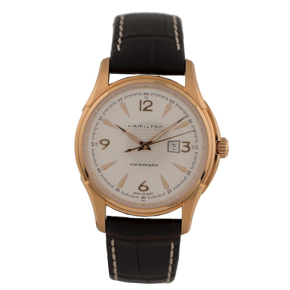 Hamilton Men&#39;s H32335555 Jazzmaster Brown Leather Watch