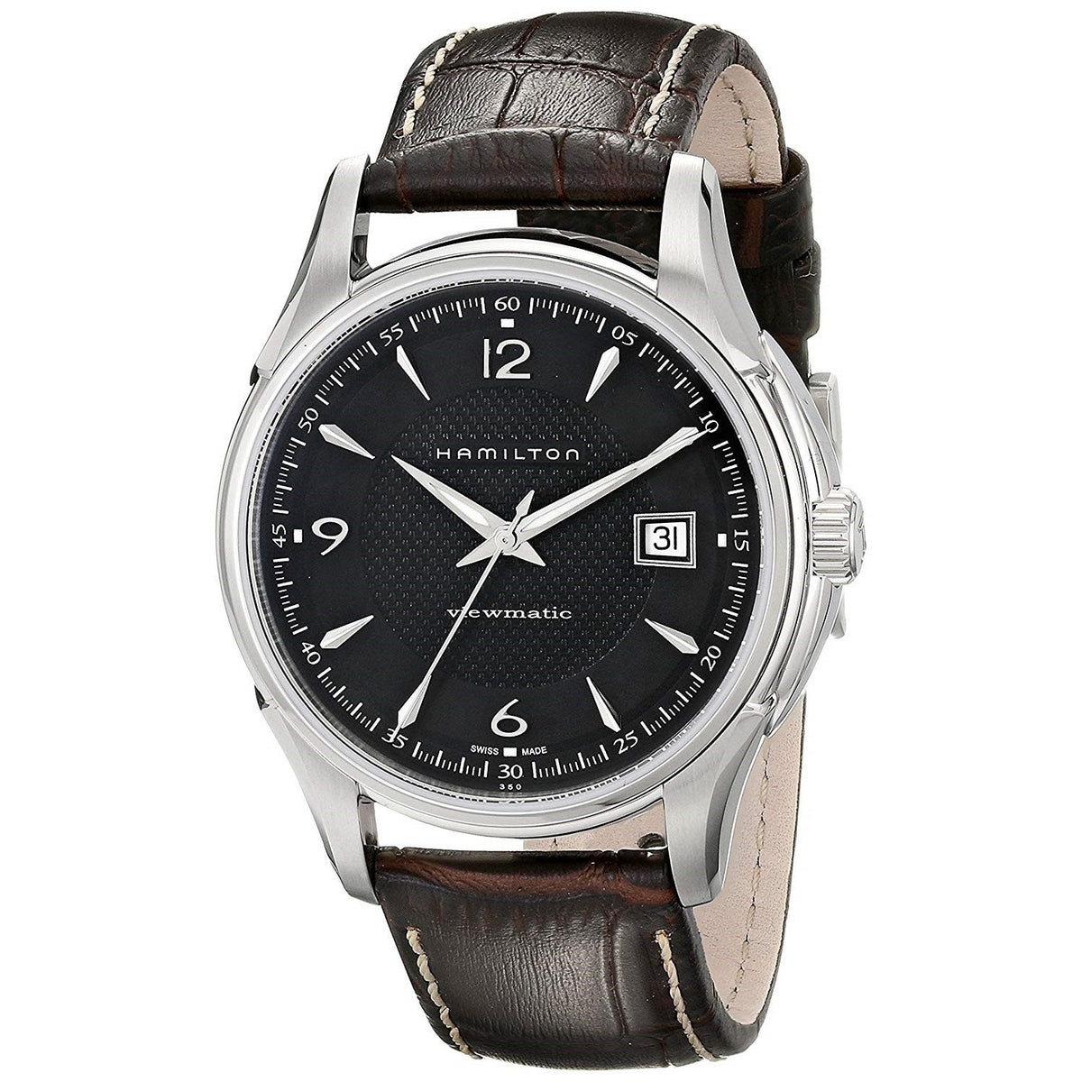 Hamilton Men's H32515535 Jazzmaster Viewmatic Automatic Brown Leather ...