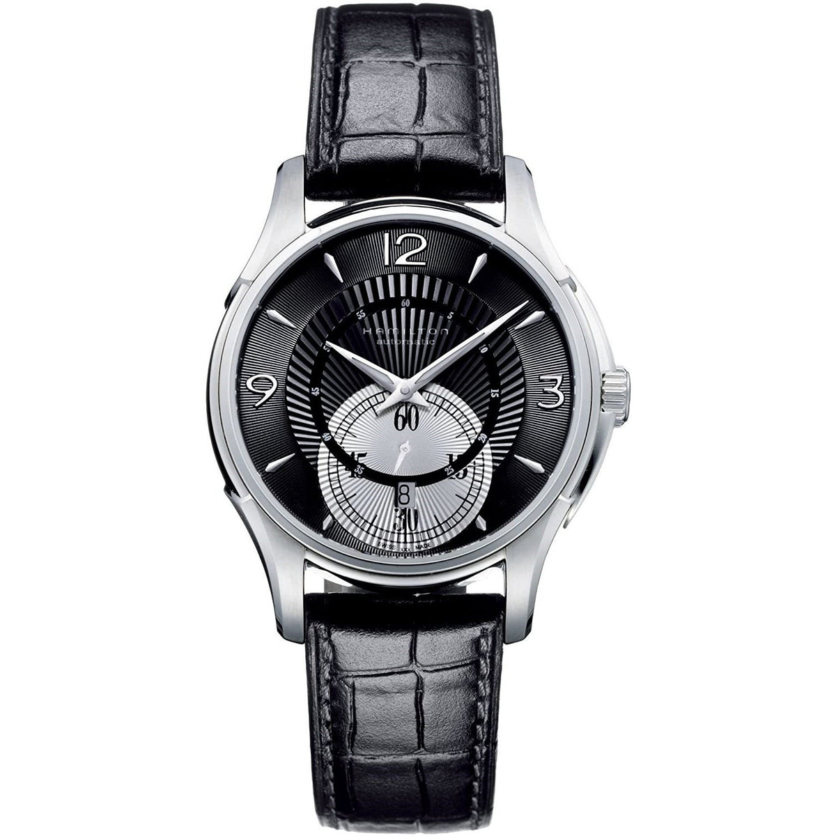 Hamilton Men's H32555735 Jazzmaster Black Leather Watch