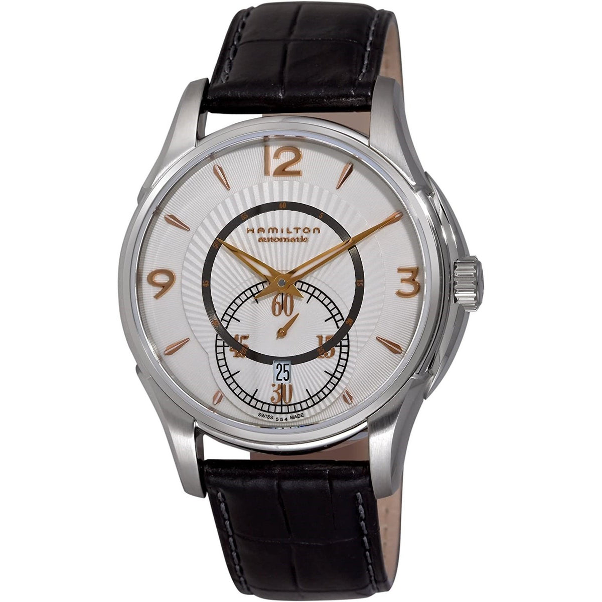 Hamilton Men's H32555755 Jazzmaster Black Leather Watch