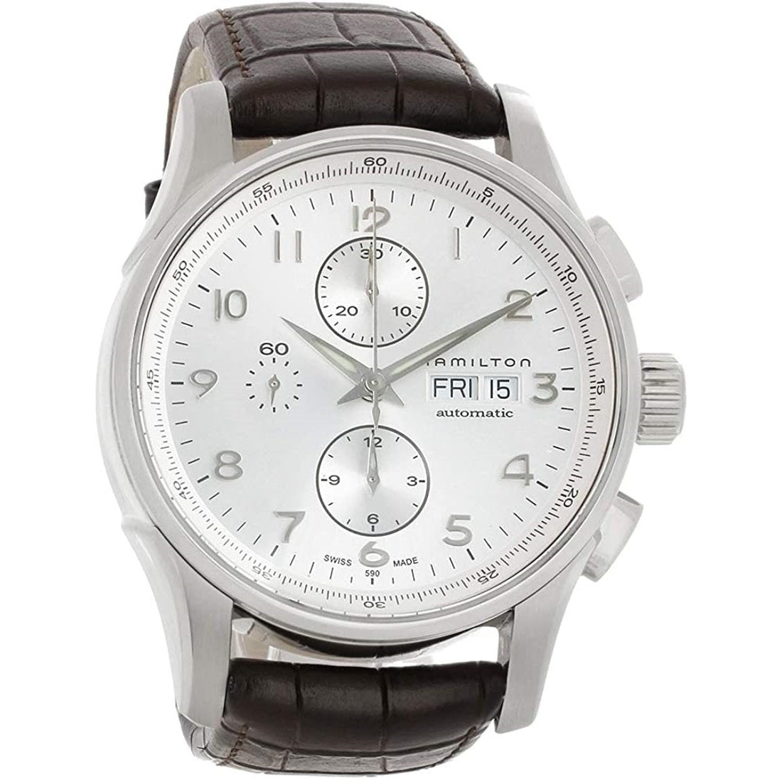 Hamilton Men&#39;s H32716859 Jazzmaster Chronograph Brown Leather Watch