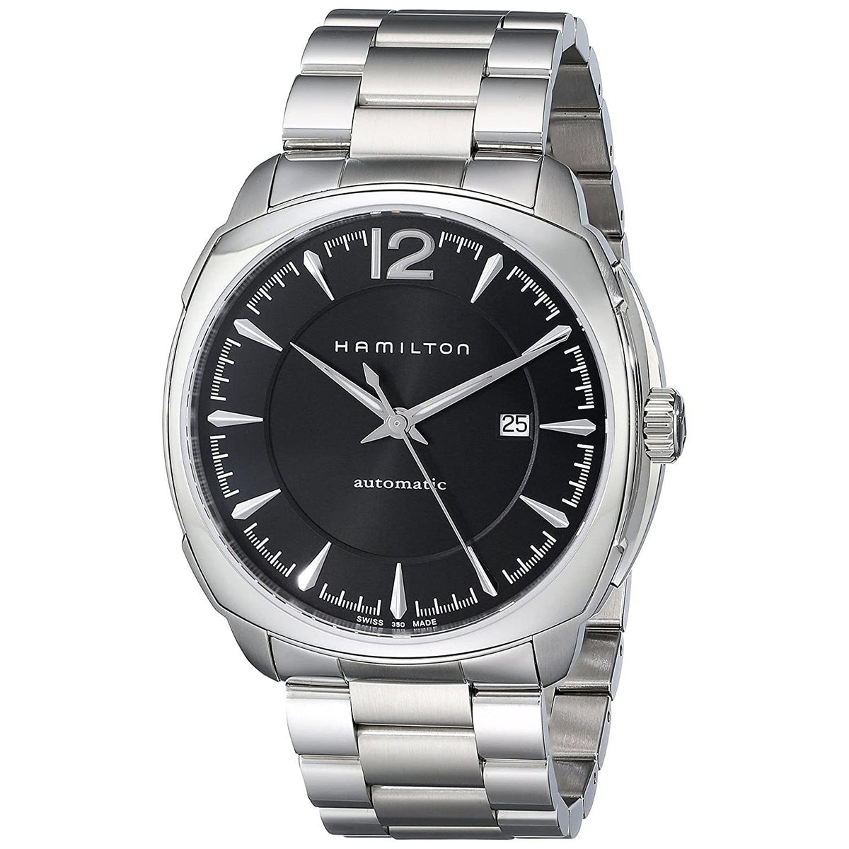 Hamilton Men&#39;s H36515135 Jazzmaster Cushion Stainless Steel Watch