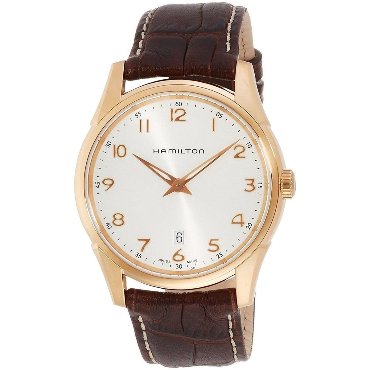 Hamilton Men&#39;s H38541513 Jazzmaster Brown Leather Watch