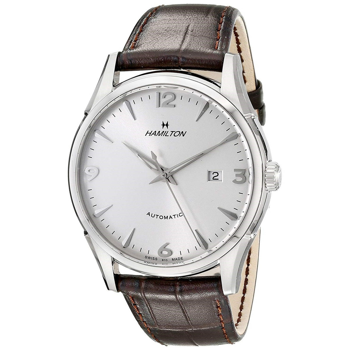 Hamilton Men&#39;s H38715581 Thin-O-Matic Automatic Brown Leather Watch