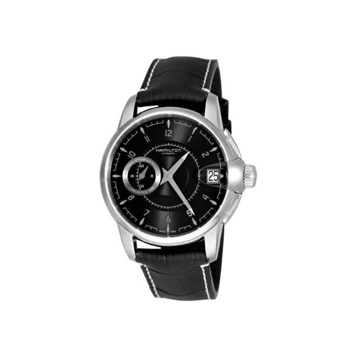 Hamilton Men&#39;s H40615735 Timeless Classic Railroad Black Leather Watch