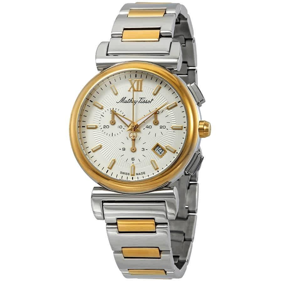 Mathey-Tissot Men&#39;s H410CHBI Elegance Chronograph Two-Tone Stainless Steel Watch