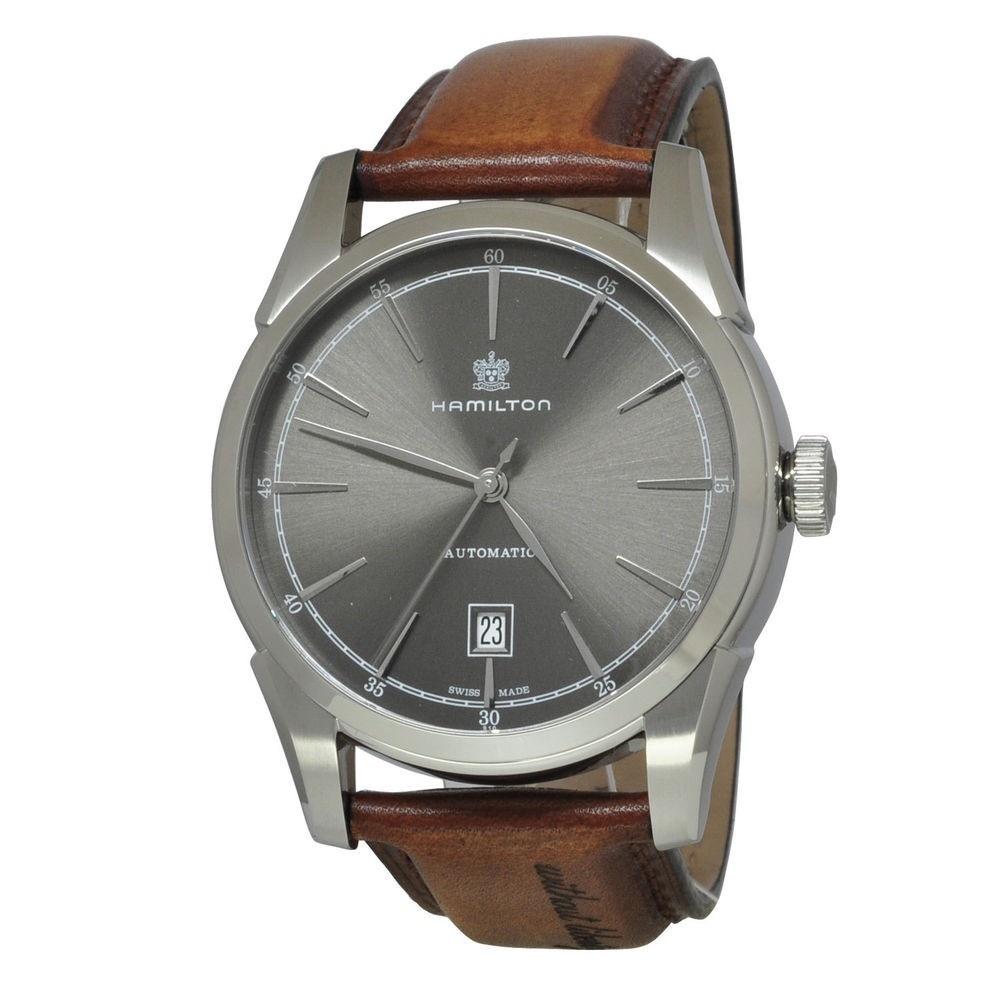 Hamilton Men&#39;s H42415591 Spirit of Liberty Automatic Brown Leather Watch
