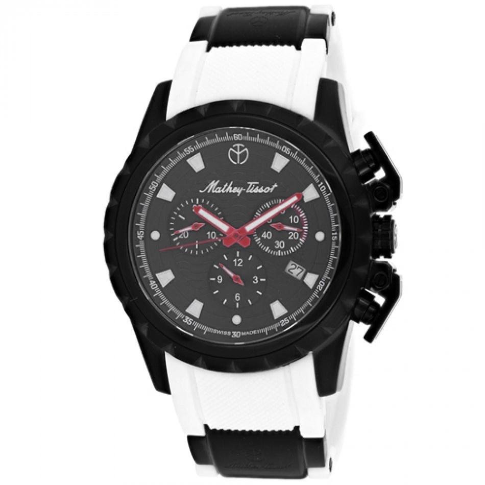 Mathey-Tissot Men&#39;s H466CHW Classic Chronograph Two-Tone Silicone Watch
