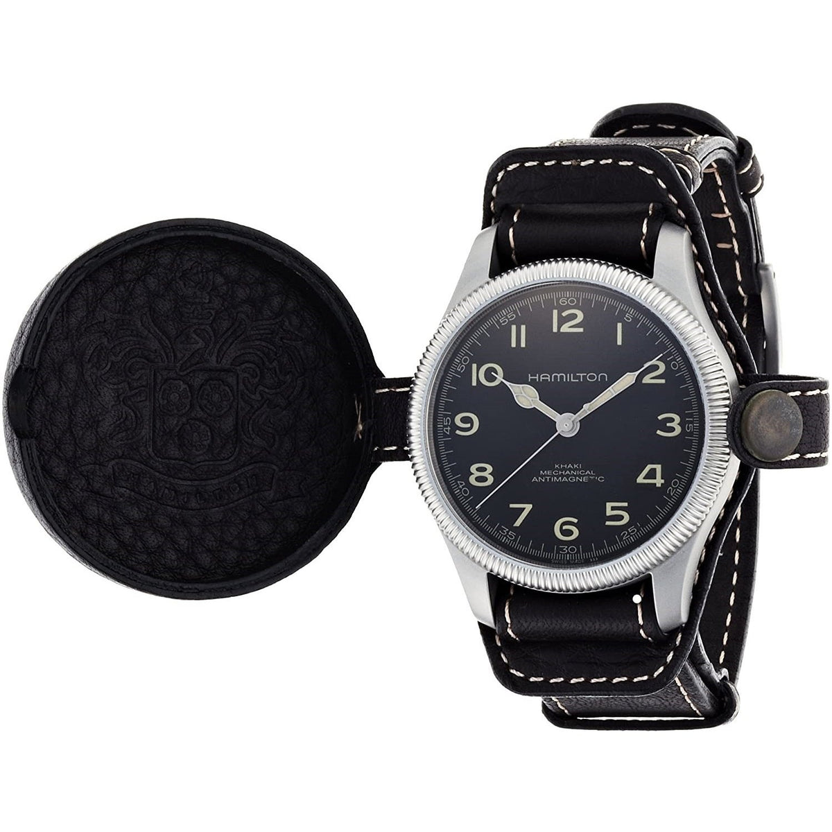 Hamilton Men's H60419533 Khaki Field Pioneer Brown Leather Watch