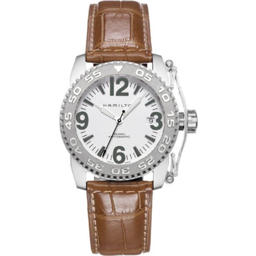 Hamilton Men's H62465515 Khaki Action Brown Leather Watch