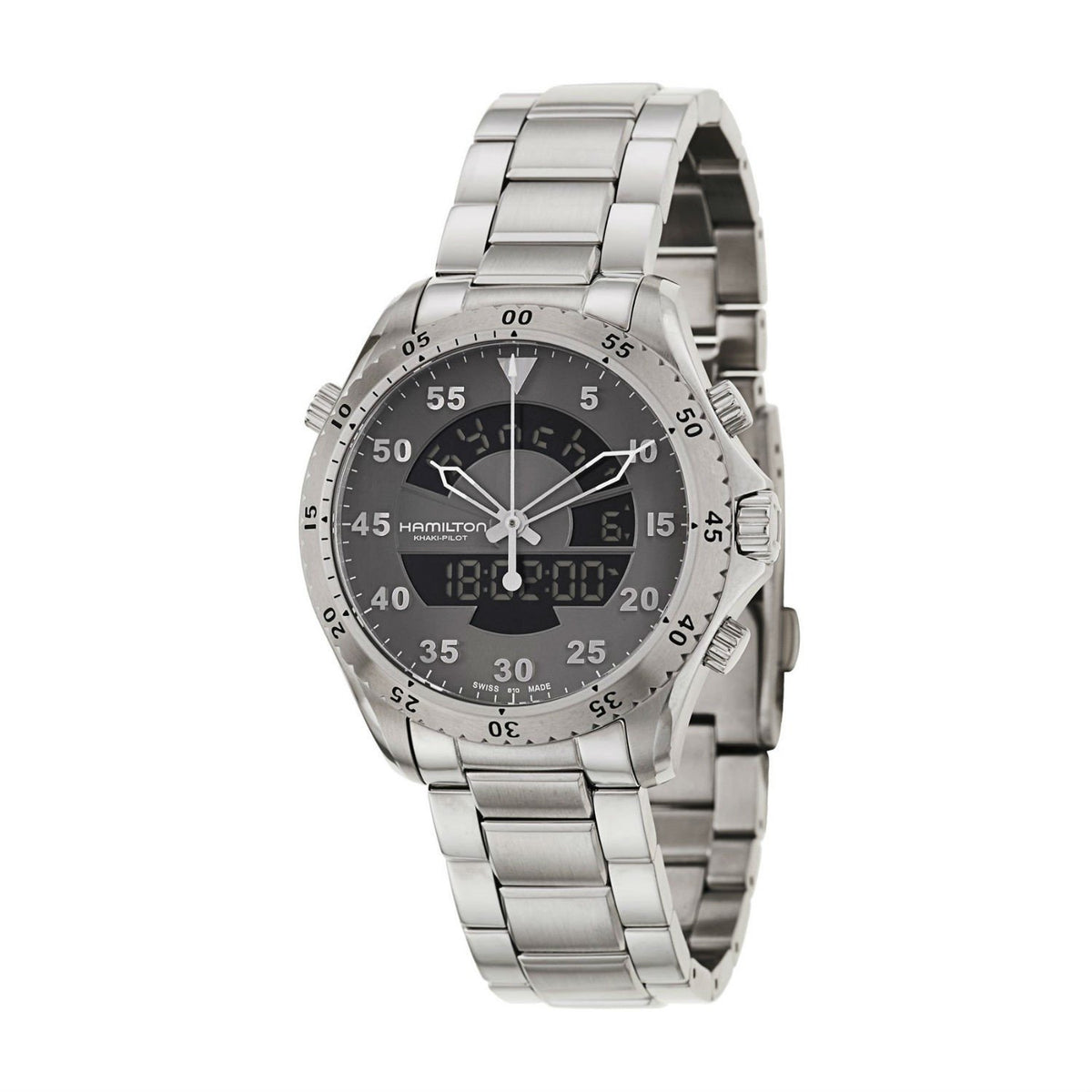 Hamilton Men's H64514181 Flight Timer Stainless Steel Watch