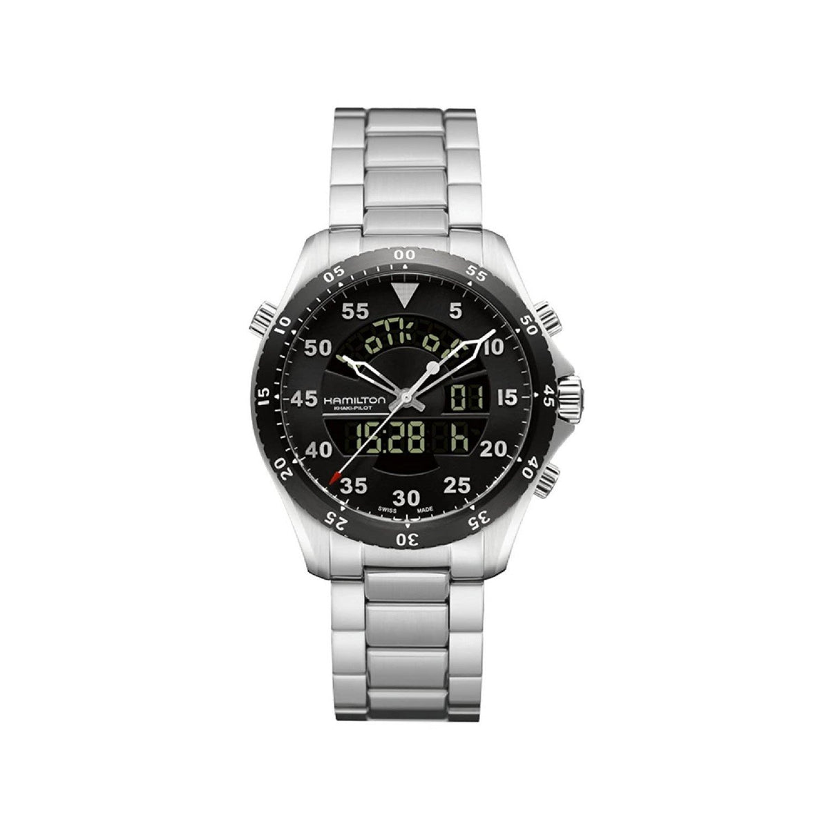 Hamilton Men&#39;s H64554131 Khaki Filght Stainless Steel Watch