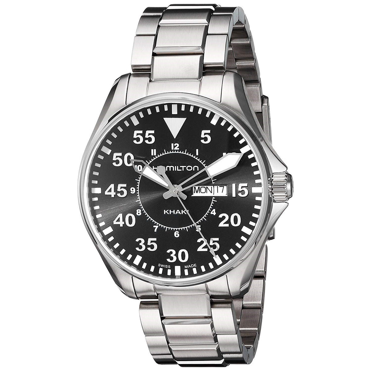 Hamilton Men&#39;s H64611135 Khaki Pilot Stainless Steel Watch