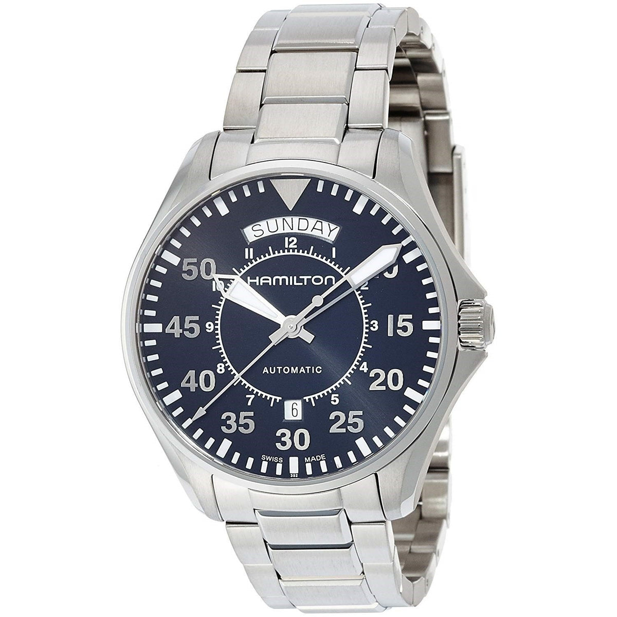 Hamilton Men&#39;s H64615135 Khaki Aviation Automatic Stainless Steel Watch