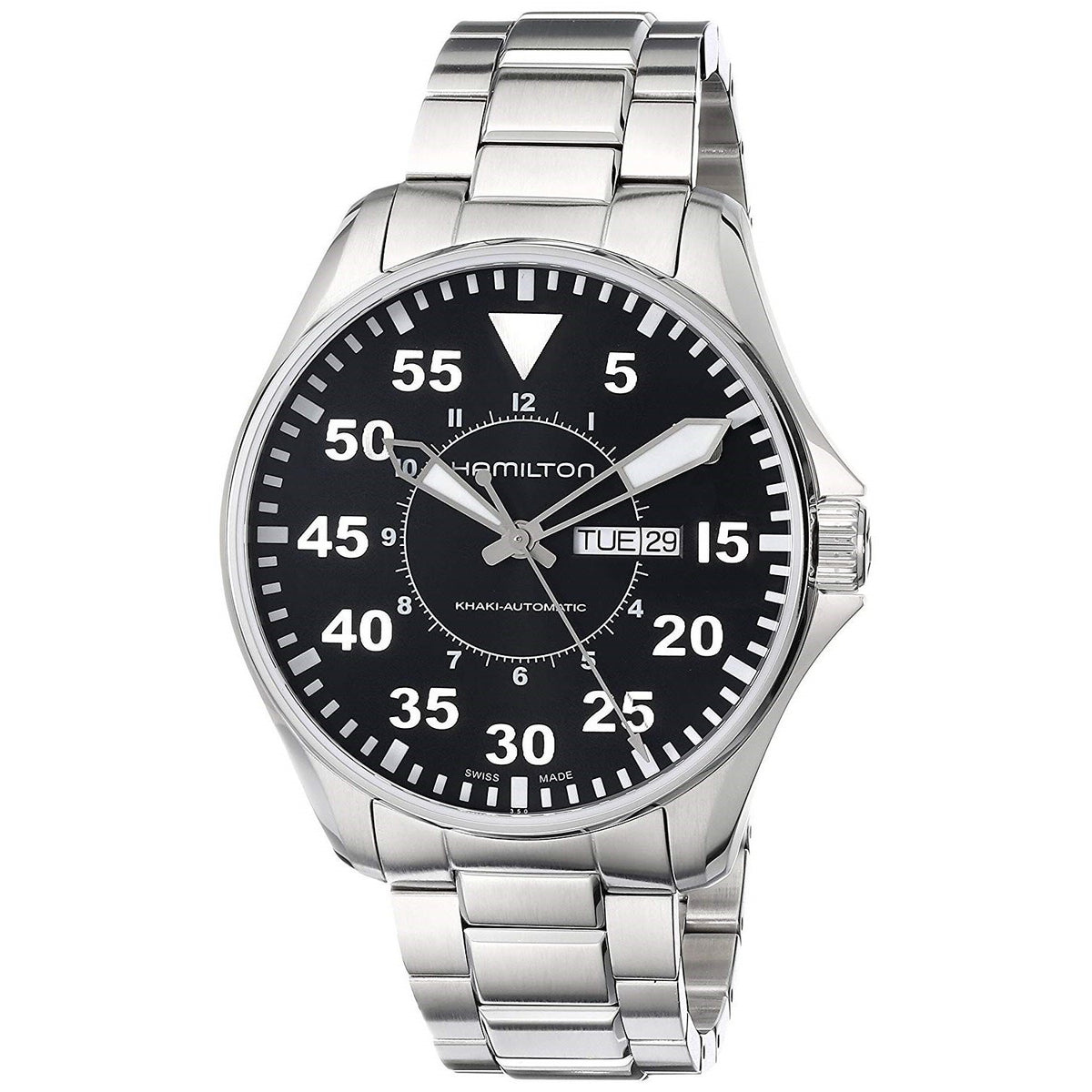 Hamilton Men&#39;s H64715135 Khaki Pilot Automatic Stainless Steel Watch