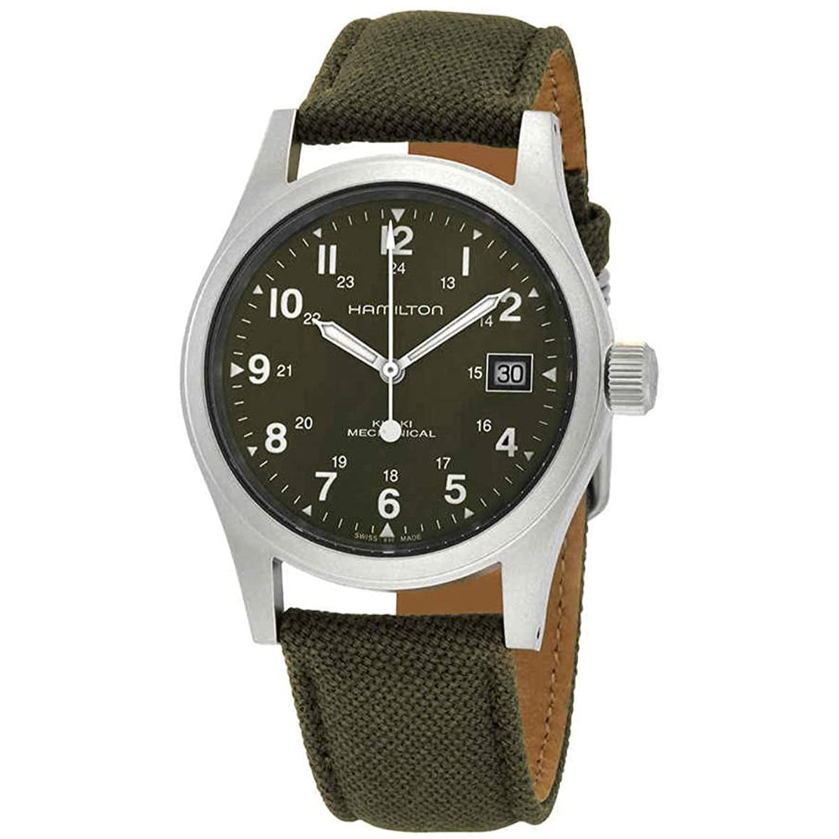 Hamilton Men&#39;s H69439363 Khaki Field Green Textile Watch