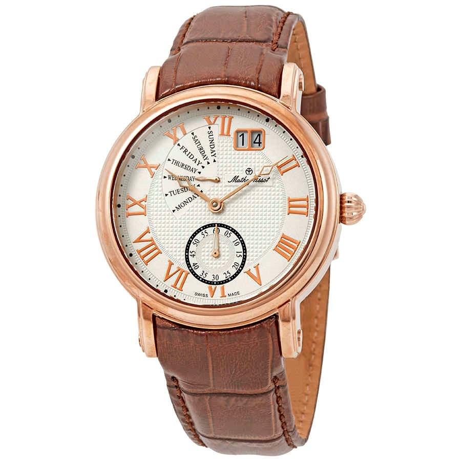 Mathey-Tissot Men&#39;s H7020PI Retrograde Brown Leather Watch