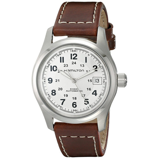 Hamilton Men's H70455553 Khaki Field Automatic Brown Leather Watch