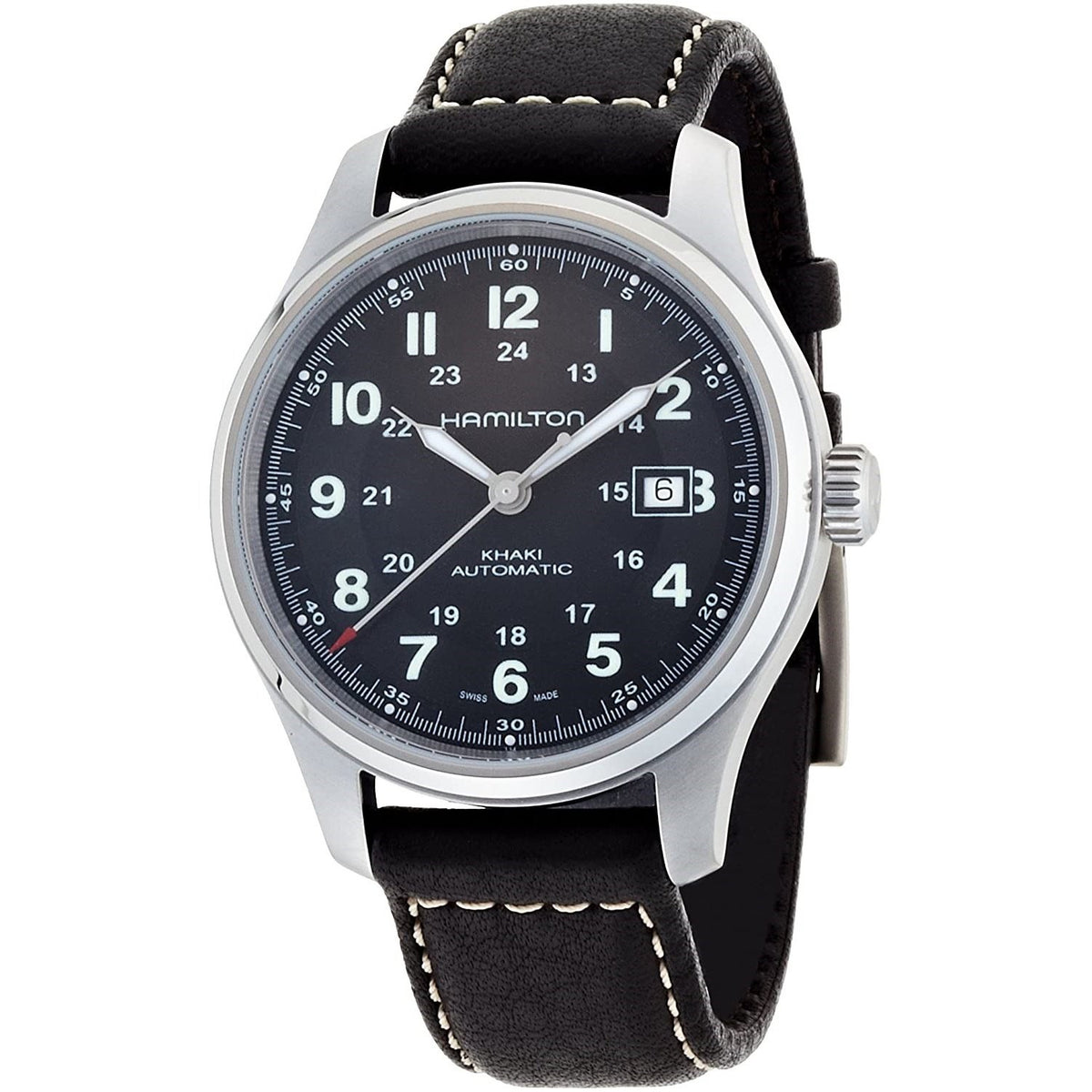 Hamilton Men's H70525733 Khaki Field Brown Leather Watch