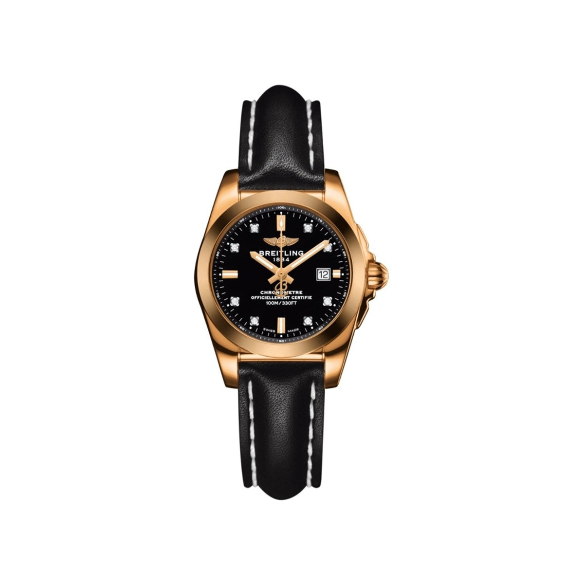 Breitling Women's H7234812-BE86-477X Galactic Black Leather Watch