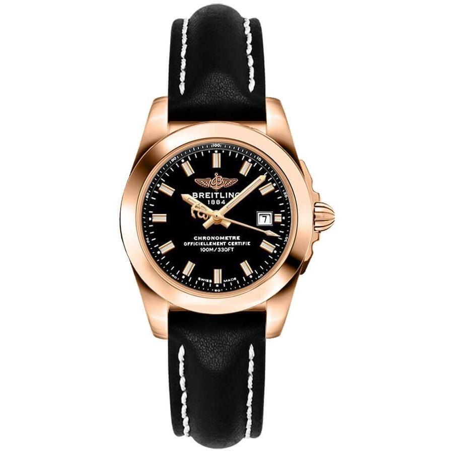 Breitling Women's H7234812-BF32-477X Galactic Black Leather Watch