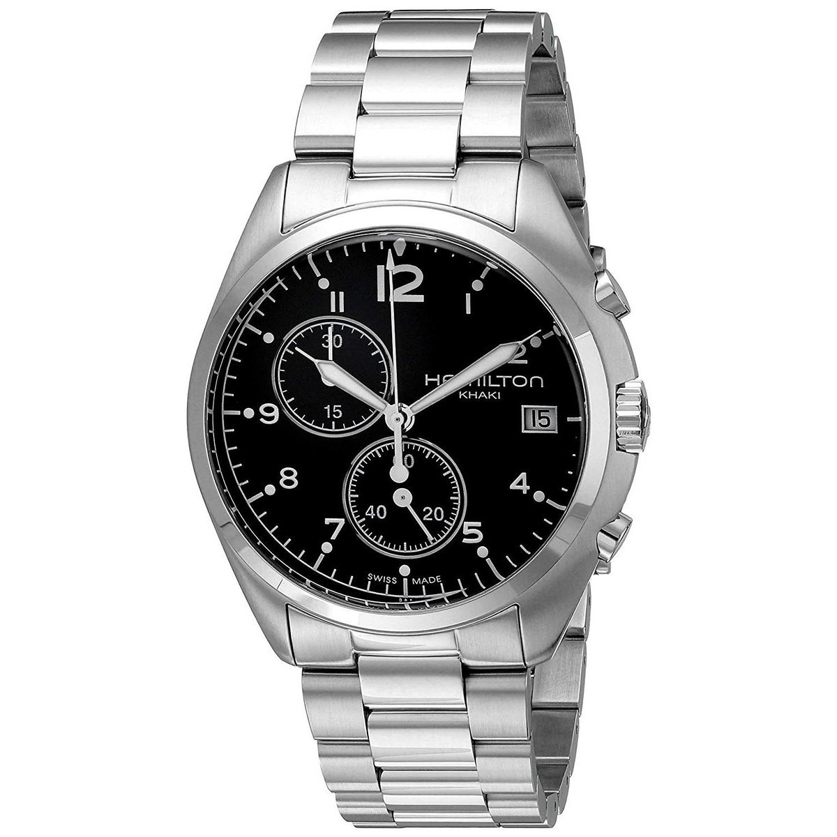 Hamilton Men&#39;s H76512133 Khaki Aviation Chronograph Stainless Steel Watch