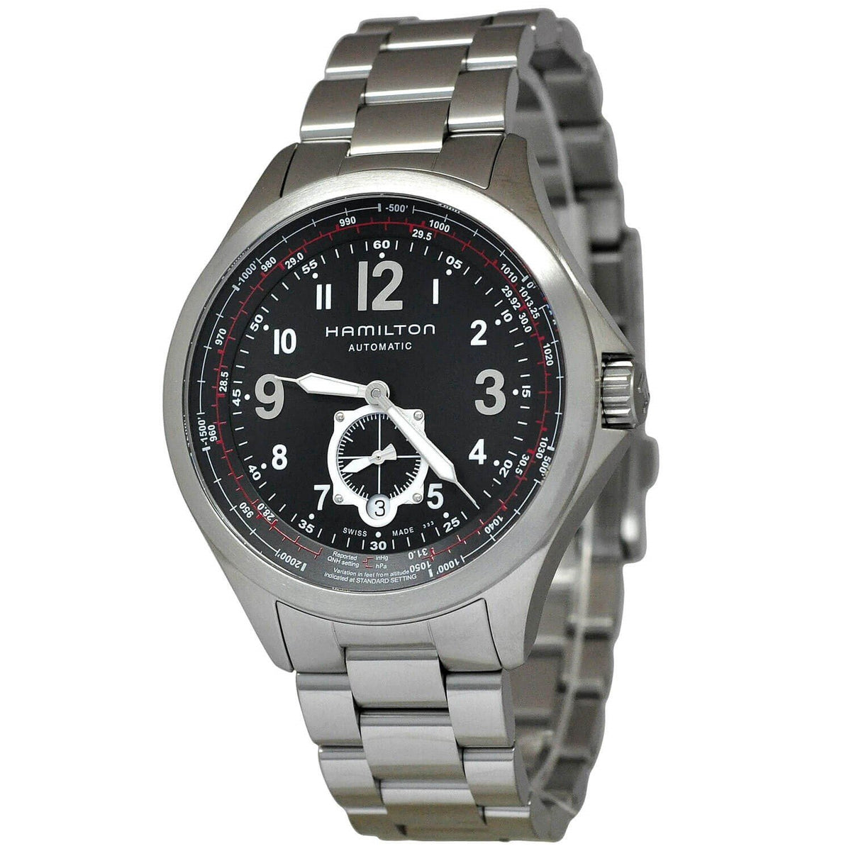 Hamilton Men&#39;s H76655133 Khaki Aviation Automatic Stainless Steel Watch