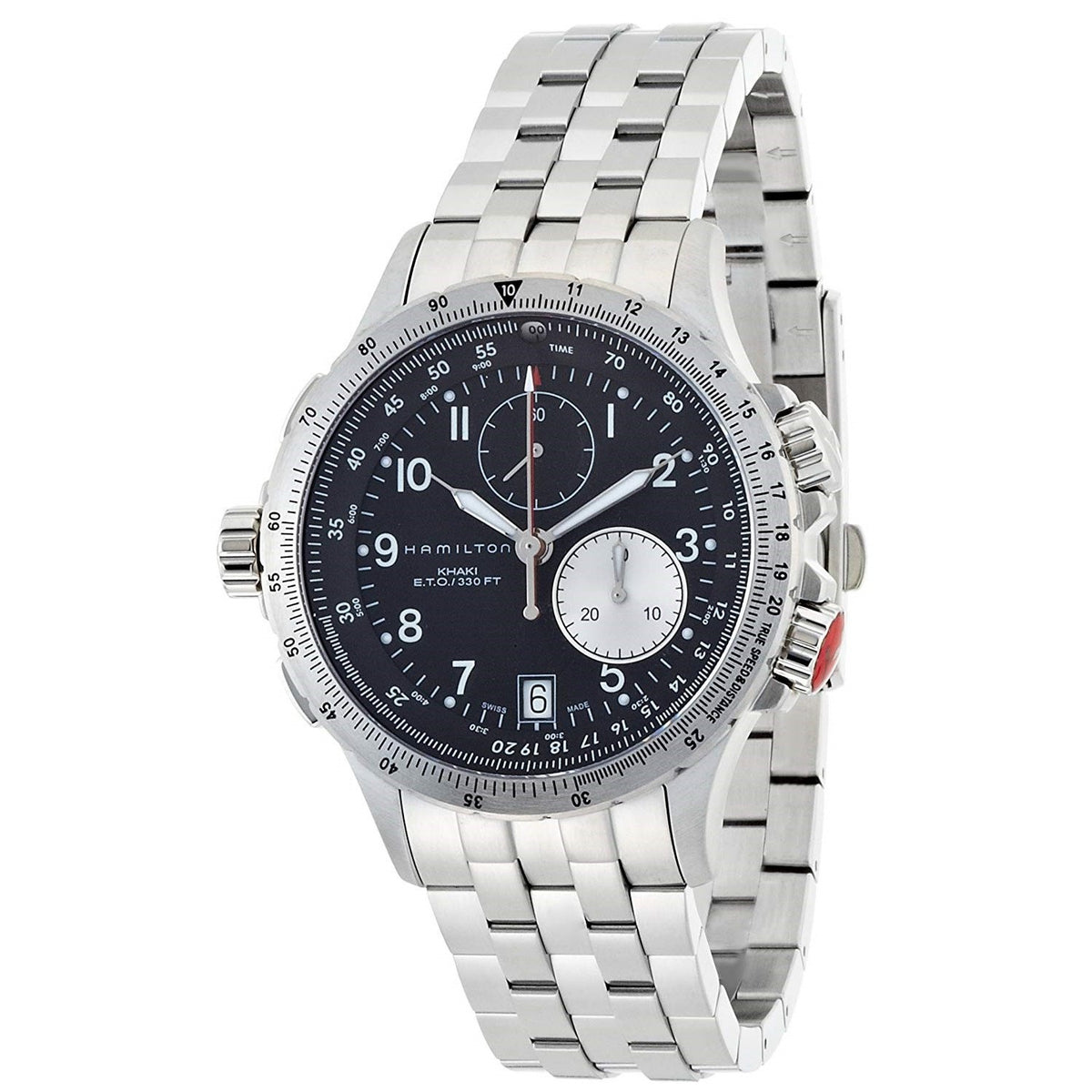 Hamilton Men&#39;s H77612133 Khaki ETO Chronograph Automatic Stainless Steel Watch