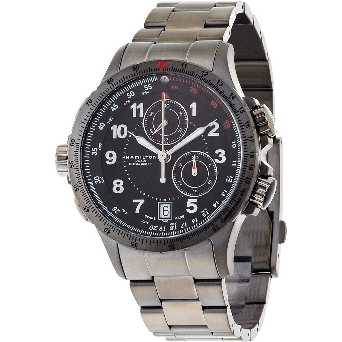 Hamilton Men's H77672133 Khaki ETO Chronograph Stainless Steel Watch