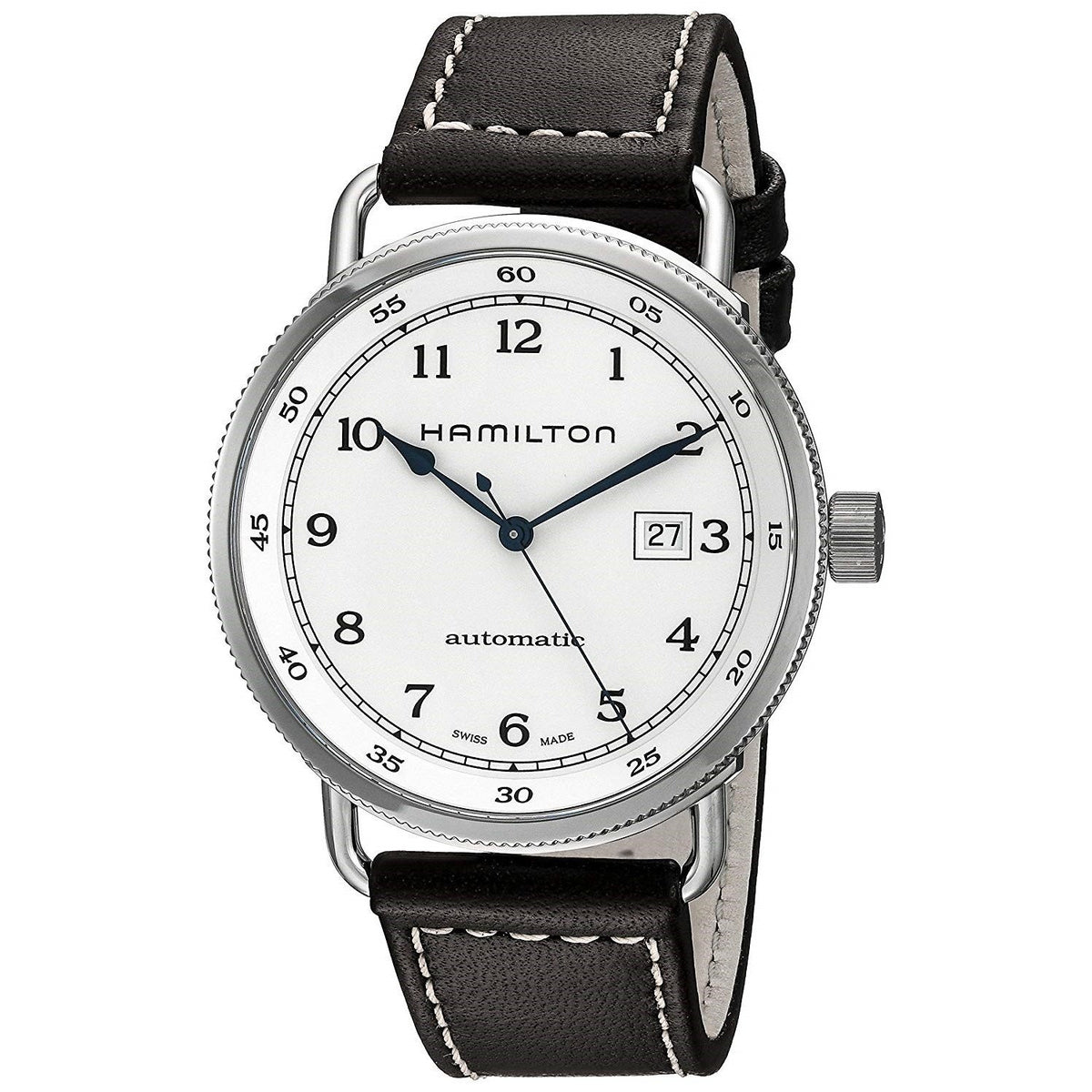 Hamilton Men's H77715553 Khaki Pioneer Automatic Brown Leather Watch