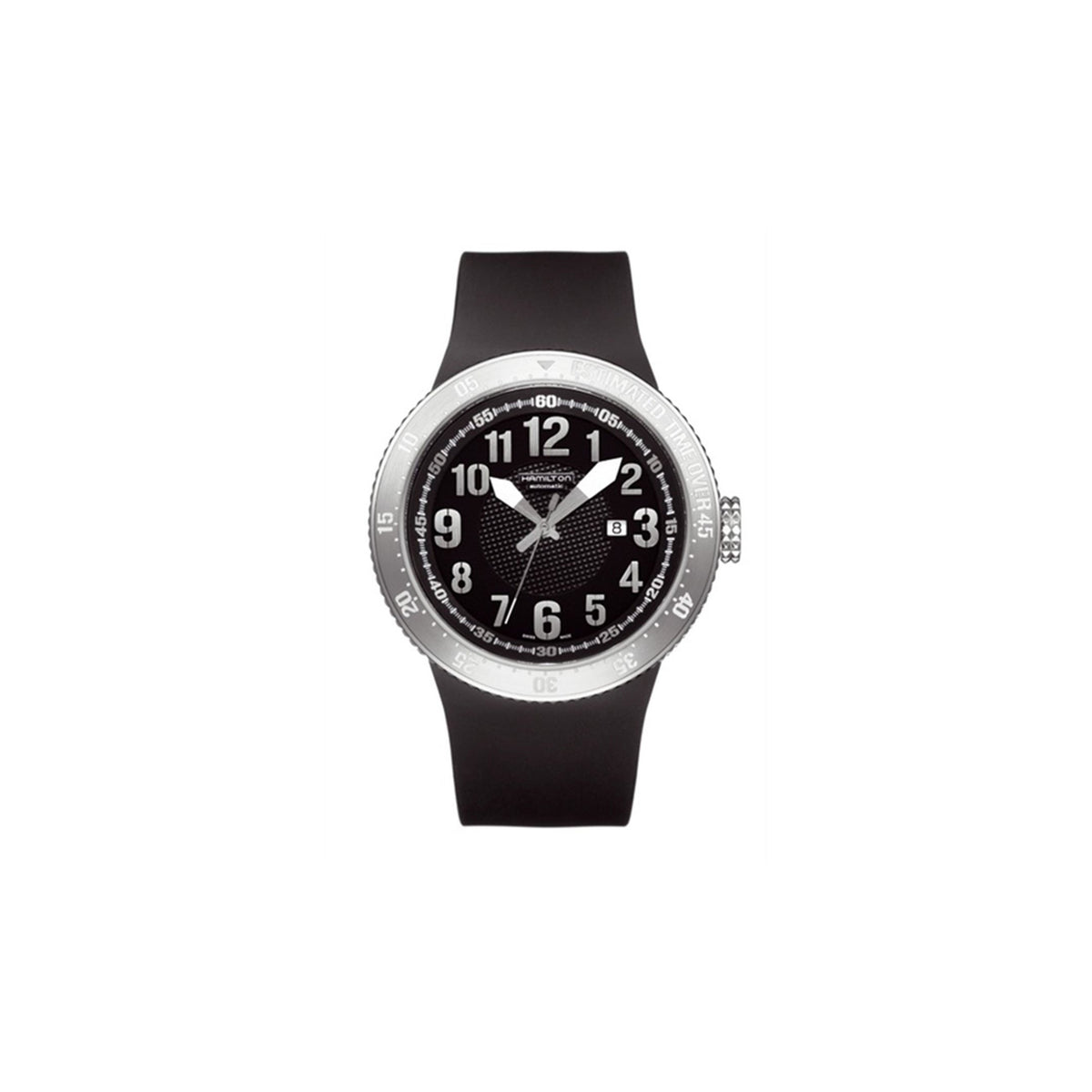 Hamilton Mens H79715333 Khaki Field Black Rubber Watch
