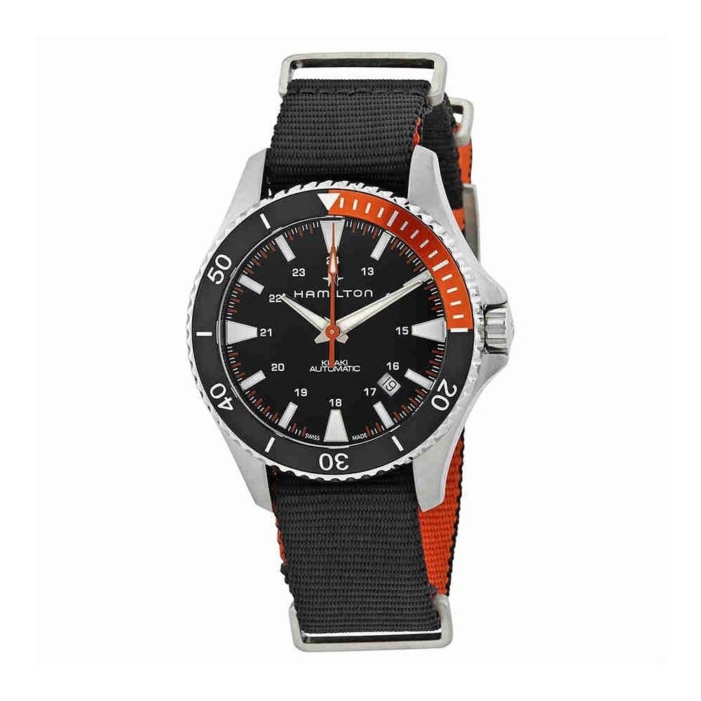 Hamilton Men&#39;s H82305931 Khaki Navy Scuba Black Nylon Watch