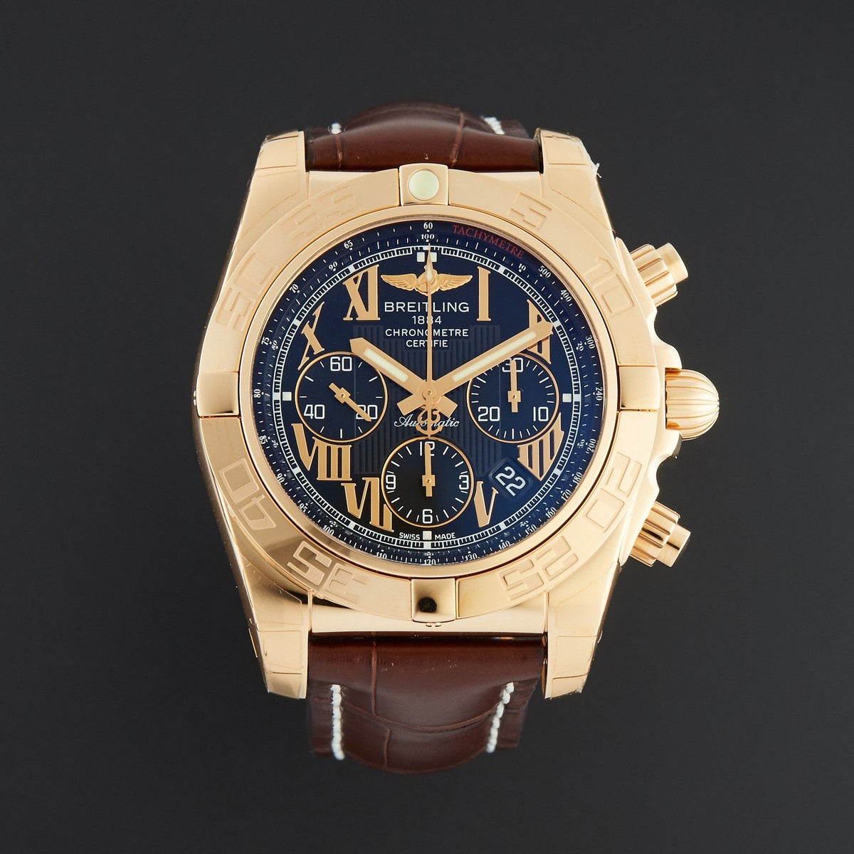 Breitling Men's HB011012-B957-739P Chronomat Chronograph Brown Leather Watch