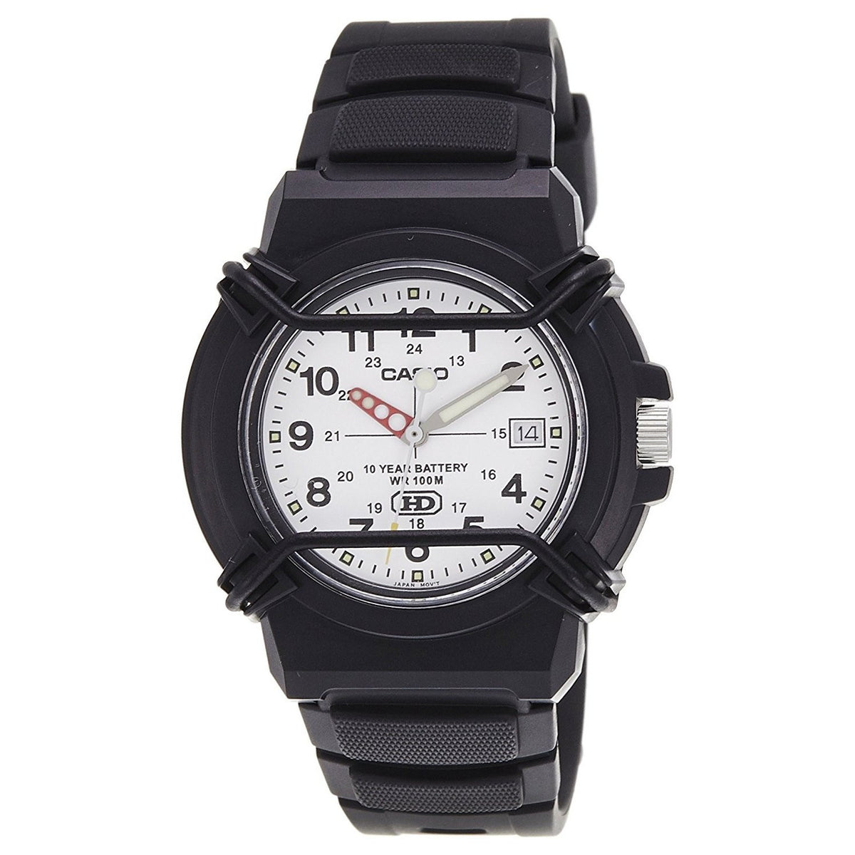 Casio Men&#39;s HDA-600B-7BV Casual Black Rubber Watch
