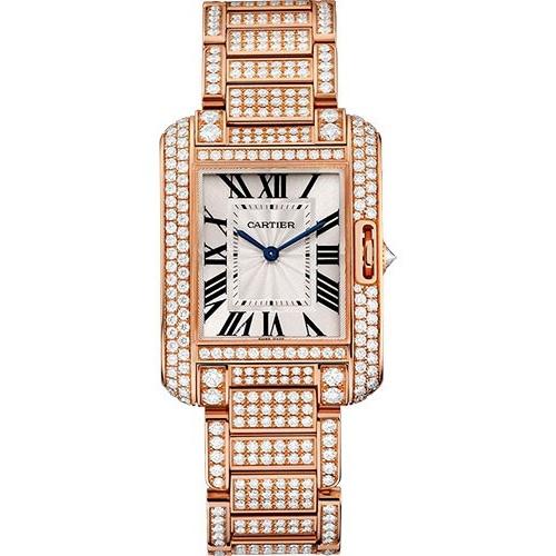 Cartier Women's HPI00558 Tank Gold-Tone 18K Gold-Tone with Sets of Diamonds Watch