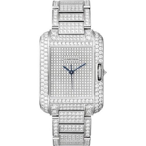 Cartier Men's HPI00561 Tank Diamond Stainless Steel Watch