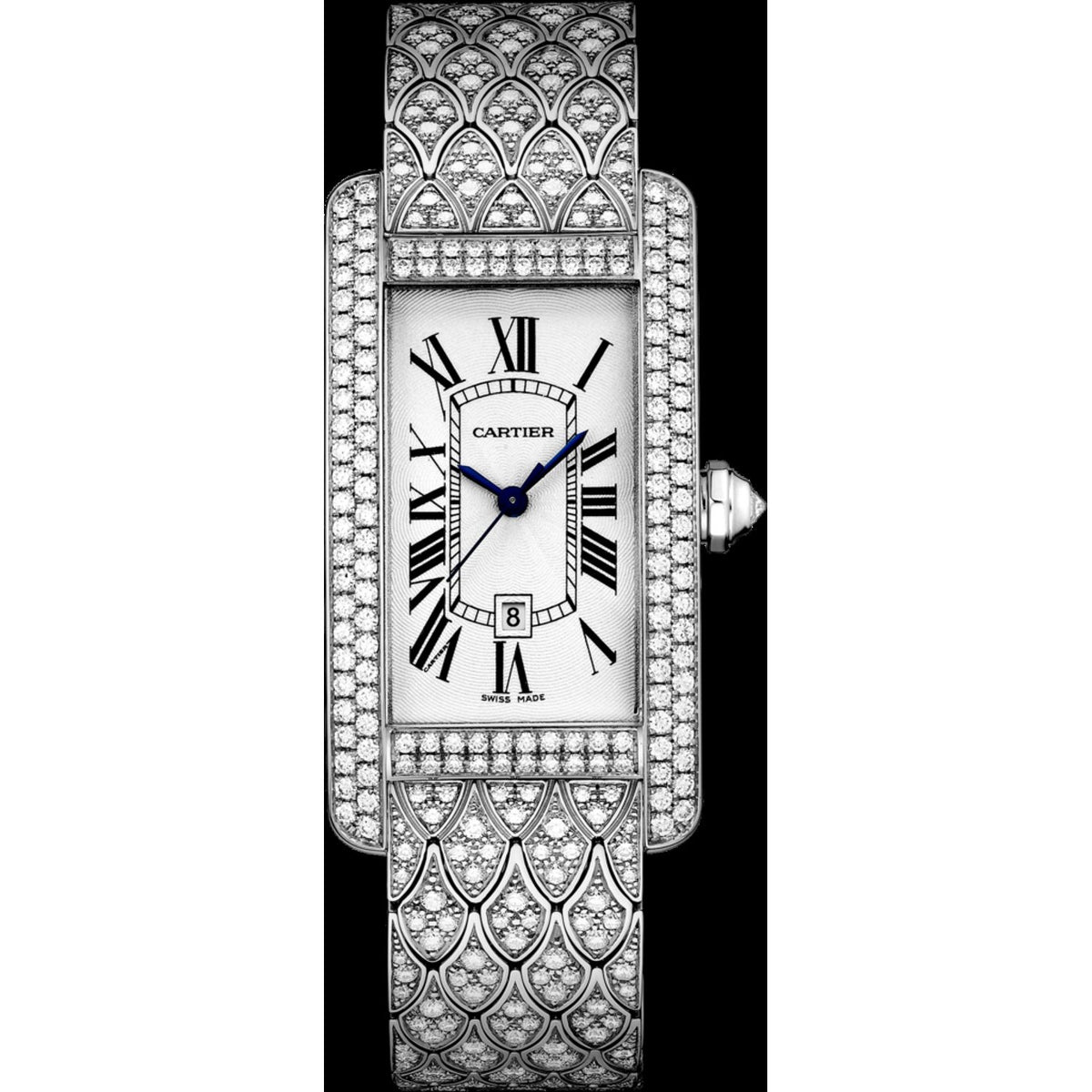Cartier Women's HPI00622 Tank White Gold-Tone Stainless Steel Watch