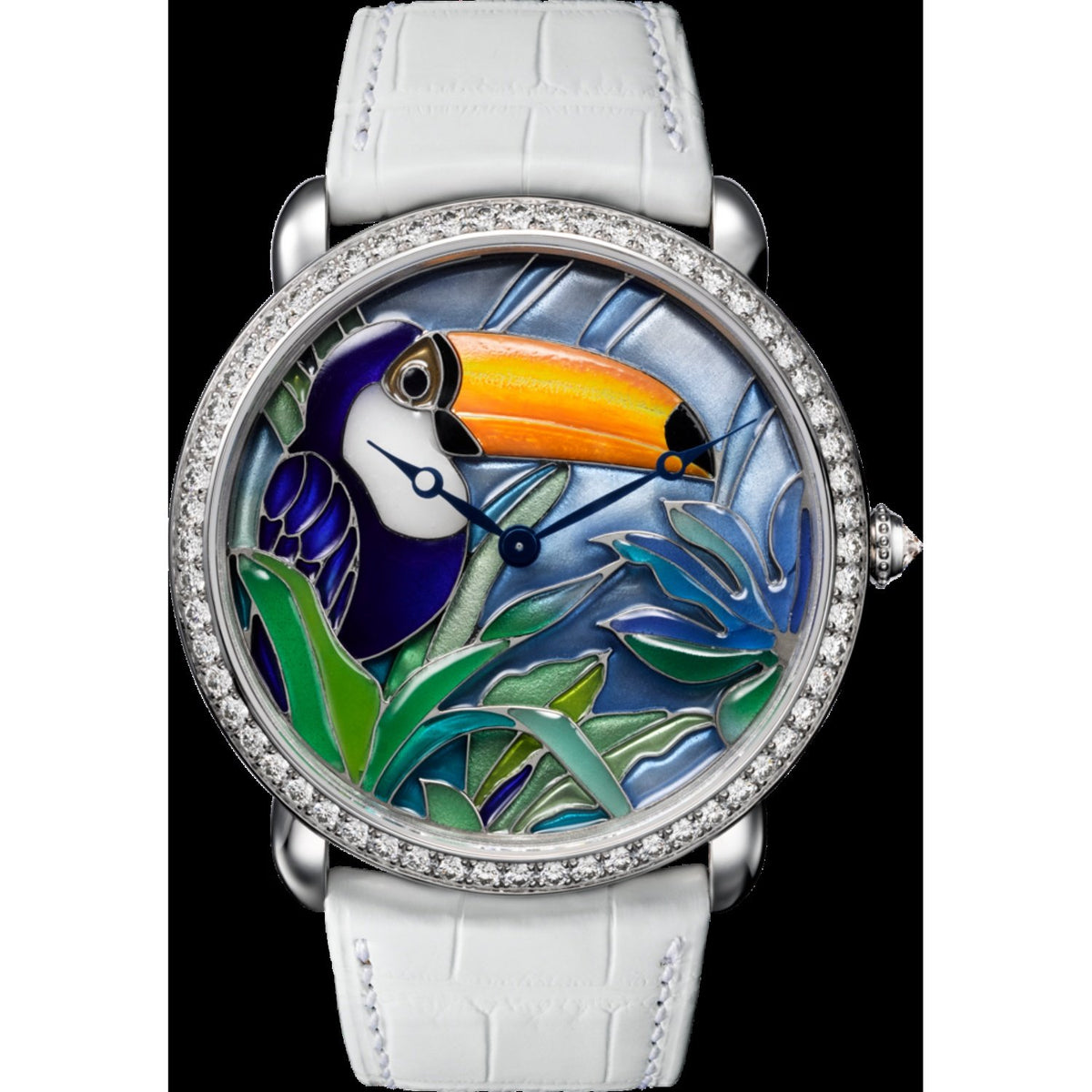 Cartier Women's HPI00701 d'Art White Leather Watch